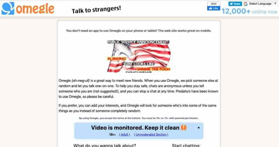 35 sites like Omegle to chat to strangers online